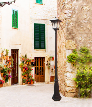 제나 태양광 정원등, 야외 방수등, 외부조명 (2.1m 블랙)