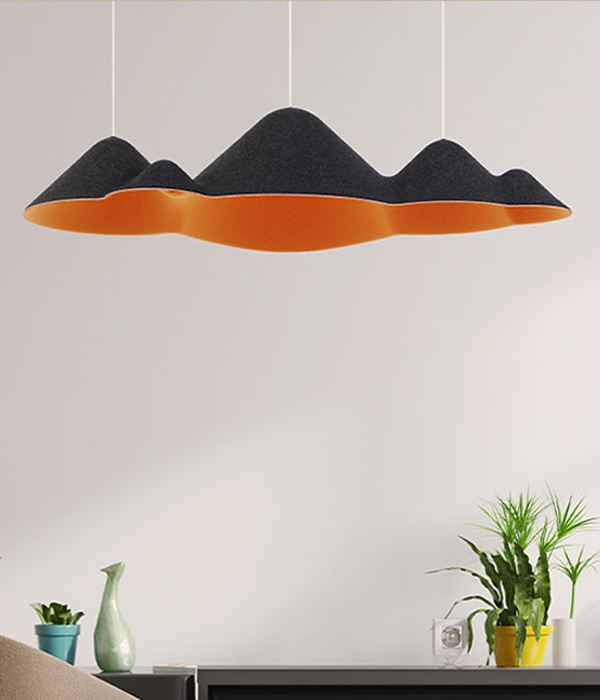 W 마운티(대) 리모컨 LED식탁조명20W(블랙+오렌지)